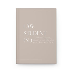 Law Student Journal | Matte Hardcover | Pale Pink | Law School Notebook |
