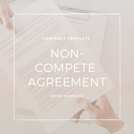 Non-Compete Agreement | Small Business Documents | Legal Contract | Legal Template | Contract Template