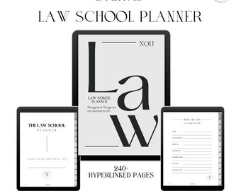 college assignment organizer Law School Planner | Digital | Digital Law Student Planner | Digital student planner pdf with Stickers | iPad Planner | Good Notes planner