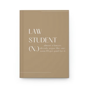 Law Student Journal | Matte Hardcover | Law School Notebook |