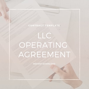 LLC Operating Agreement | LLC Formation Documents | Legal Templates