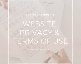 Website Terms of Use| Website Privacy Policy | Website Agreement | Website Privacy Template |Contract Template