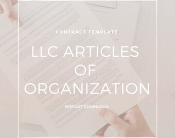 llc Artikel der Organisation | Rechtliches Dokument | Materialien und Materialien | Vertragsvorlagen