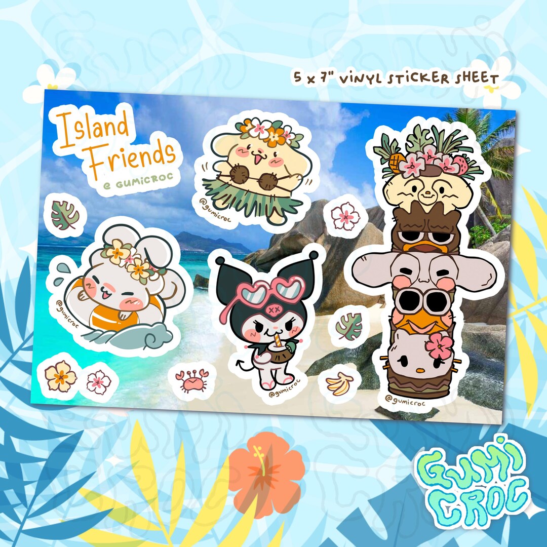 Island Friends: Vinyl Sticker Sheet & Stickers - Etsy