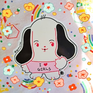 I Heart Girls Vinyl Sticker