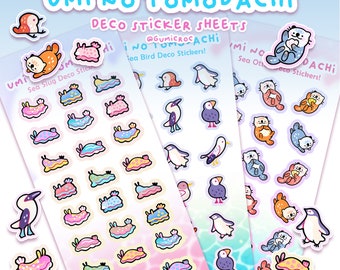 Umi No Tomodachi Ocean Animals - Vinyl Deco Scrapbooking Sticker Sheets