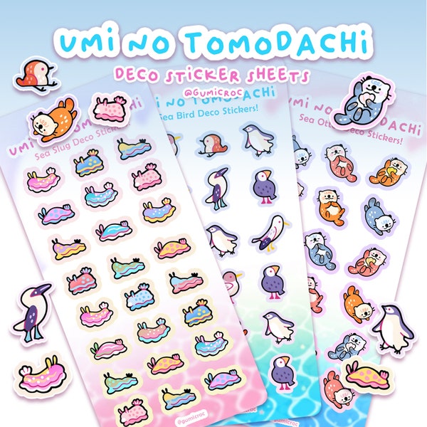 Umi No Tomodachi Ocean Animals - Vinyl Deco Scrapbooking Sticker Sheets