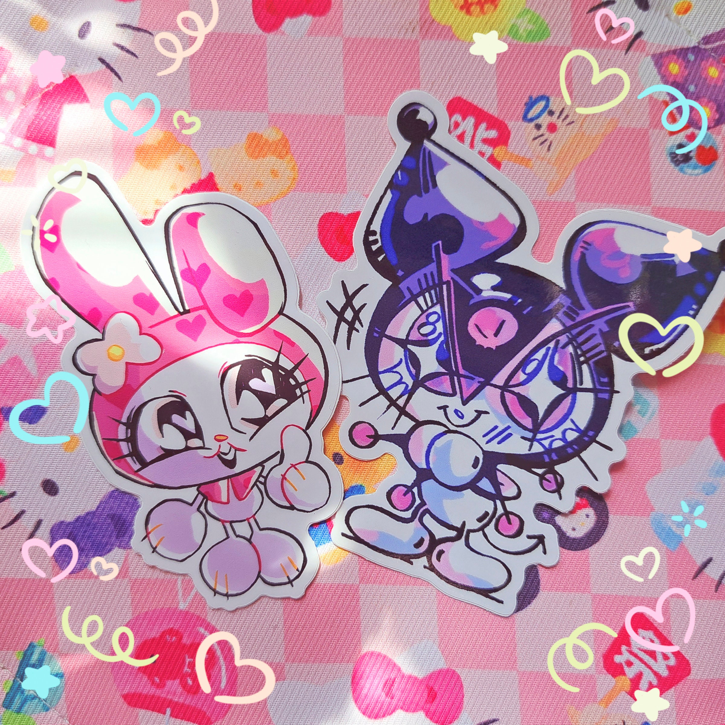 Kuromi + My Melody <3 Vinyl Sticker