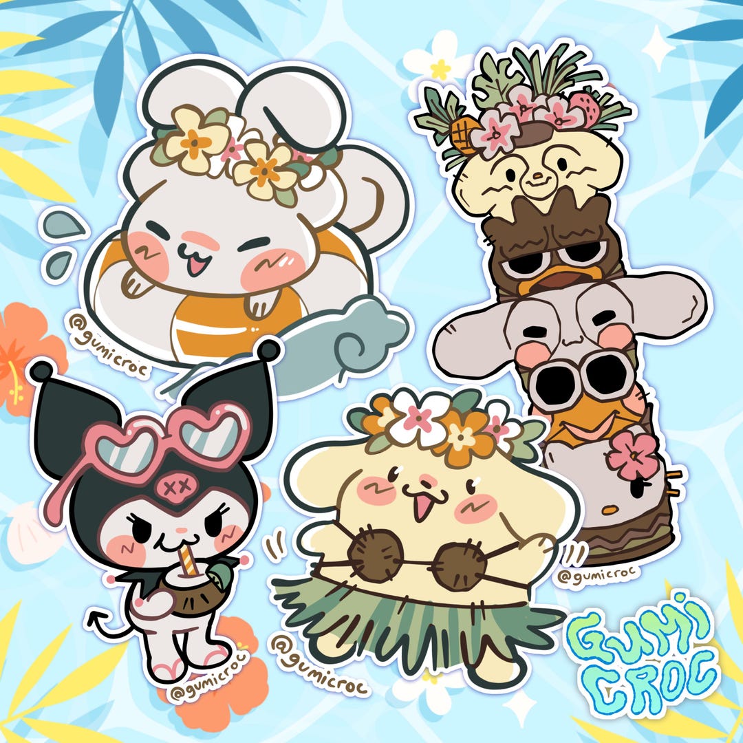 Island Friends: Vinyl Sticker Sheet & Stickers - Etsy