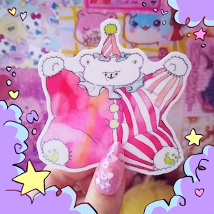 Clown Bear :3 Vinyl Sticker
