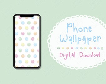 Pastel Buttons, Phone Wallpaper Digital Download | Tablet Wallpaper