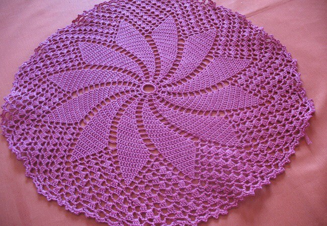 Napperon Coloris Fuchsia Diamètre 38 cm