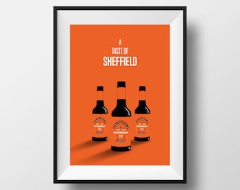 Sheffield Print | Henderson's Relish |  Kitchen Print | Home Decor | Illustration | Typography | Yorkshire | Kitchen Wall Art