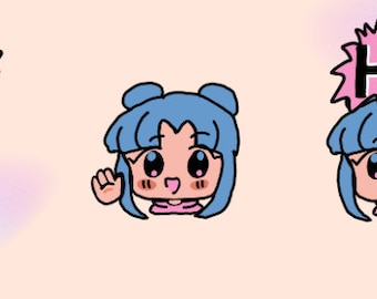 Anime Girl Emotes for Twitch Stream