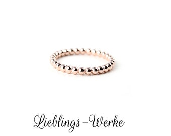Ring "Eternity" Sterlingsilber rosevergoldet/Ring roségold/Kügelchenring/Roségoldring/Vorsteckring/Weihnachtsgeschenke/Stapelring rosegold