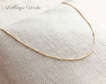 Filigrane Venezianer Kette Sterlingsilber vergoldet/Kette gold/Choker/Kette filigran/Halskette minimalistisch/Layerkette/Kurze Kette