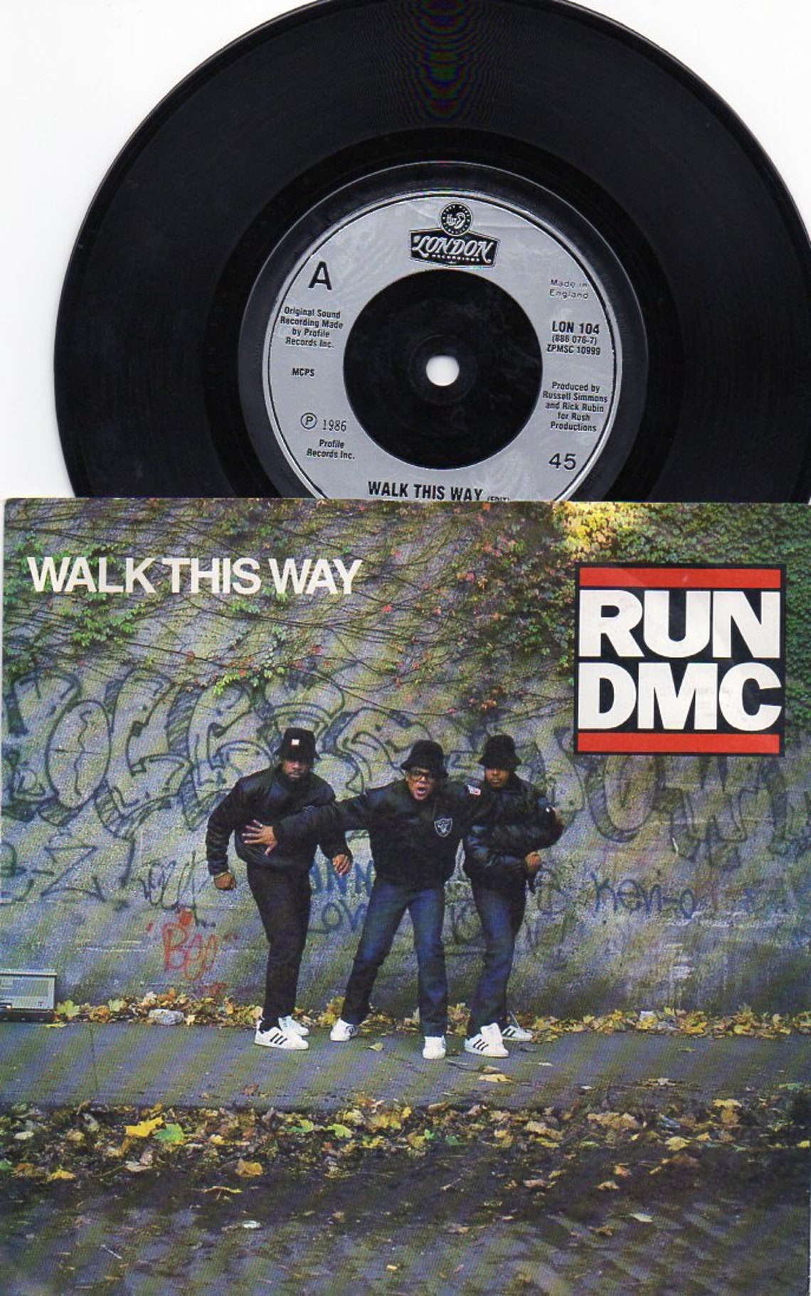 Run DMC Walk This Way 7 Vinyl Record Etsy