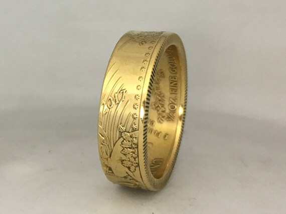 Gold Eagle Coin Ring 12 Oz