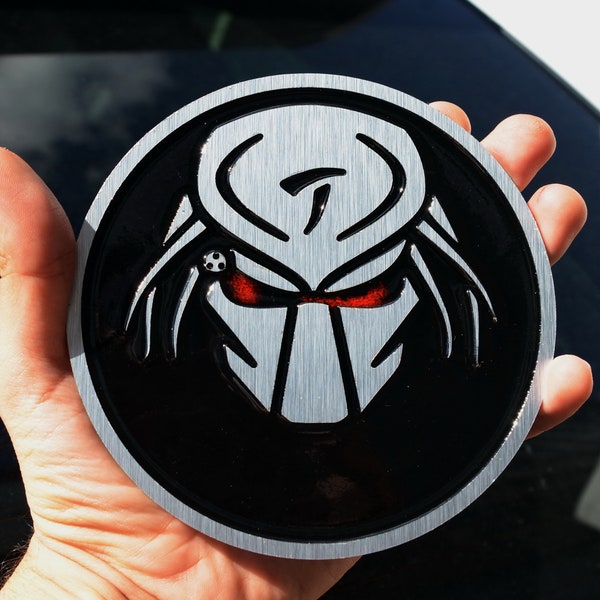 Predator Custom Emblem, Predator Logo, Predator Auto Dekor, rund 135mm