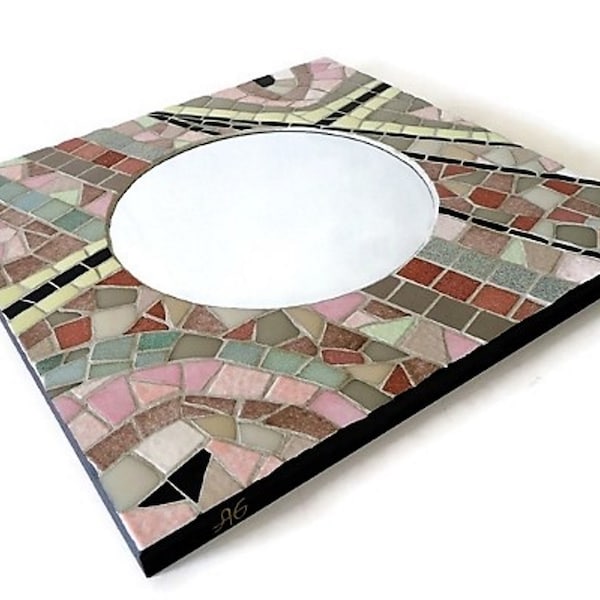 Miroir style art déco en mosaïque