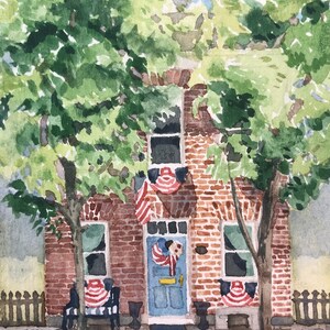 Custom Watercolor Home Painting