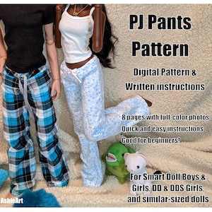 PJ Pants (Pattern and Instructions) for Smart Doll (male and female)