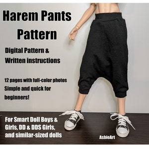 Harem Pants (Pattern and Instructions) for Smart Doll and Dollfie Dream