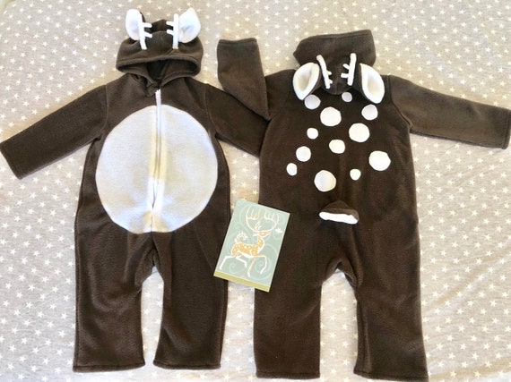 Reindeer Jumpsuit for Baby Toddler Jumper Outfit Onesie Kids Costume Animal Costume Hoodie Halloween Costume Kids Pjs Etsy