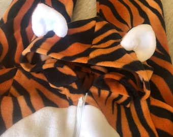 Tiger Jumpsuit for baby & toddler, jumper, outfit, kids costume, animal costume, hoodie, dress up, Halloween costume, kids pjs
