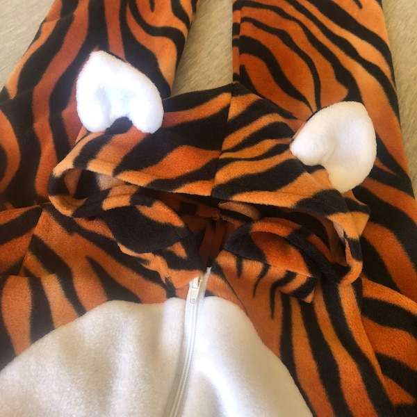 Tiger Jumpsuit for baby & toddler, jumper, outfit, kids costume, animal costume, hoodie, dress up, Halloween costume, kids pjs