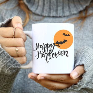 Fröhliche Halloween Fledermaus Tasse, Halloween Becher, Halloween Geschenk, Gruselig, Lustig, Geschenk, Halloween Kaffeebecher, Herbst Tasse, Halloween Dekor, Süßer Herbst Becher