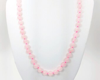 Sterling Silver Rose Quartz Necklace and Earrings, Women's Jewelry, Calming Stones