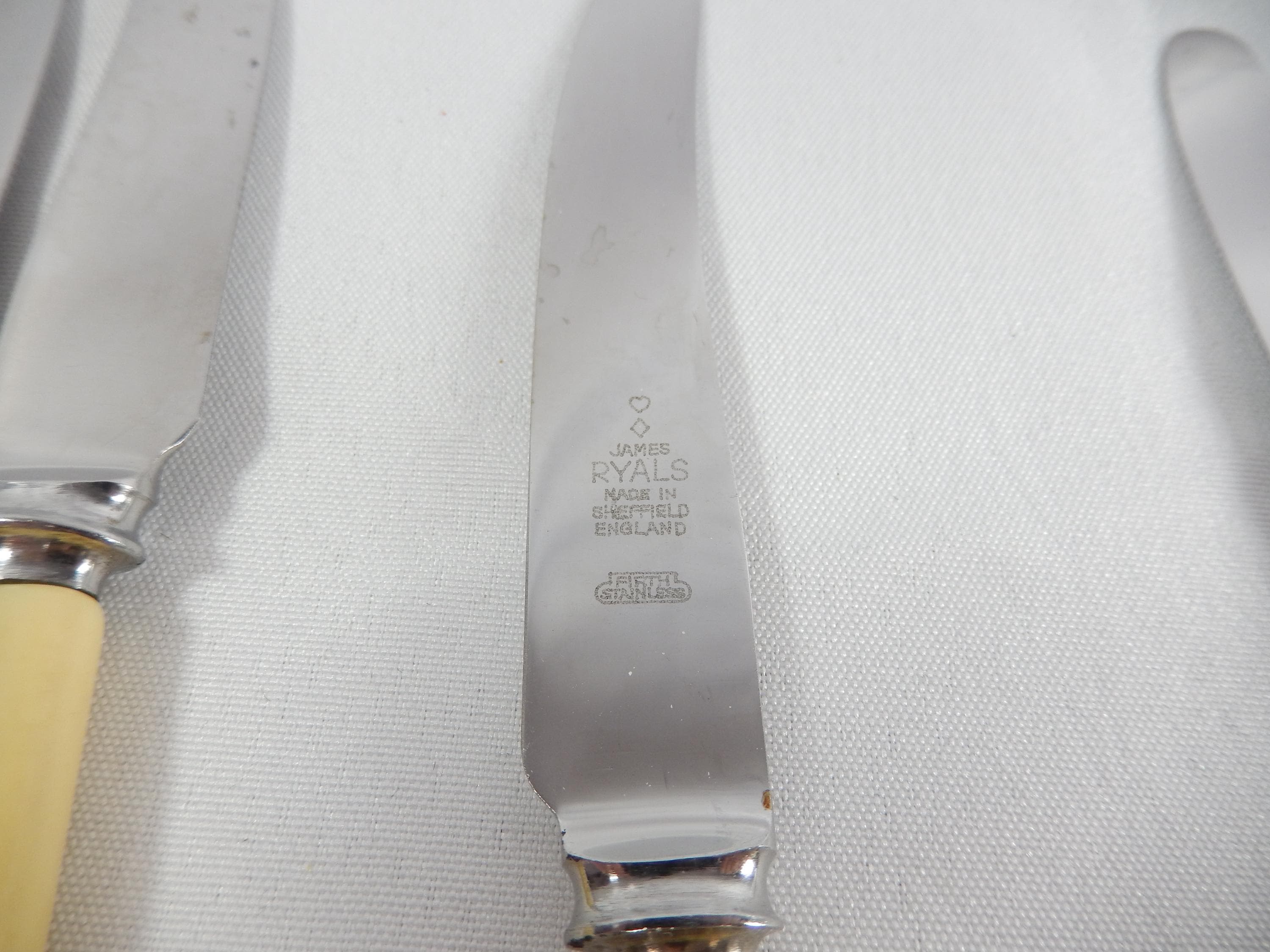 6 Vtg JAMES RYALS Sheffield England Firth Stainless Dessert