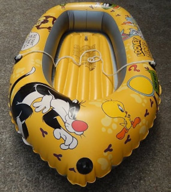 Very Rare - 1998 LOONEY TUNES Intex Wet Set Inflatable Boat / Raft