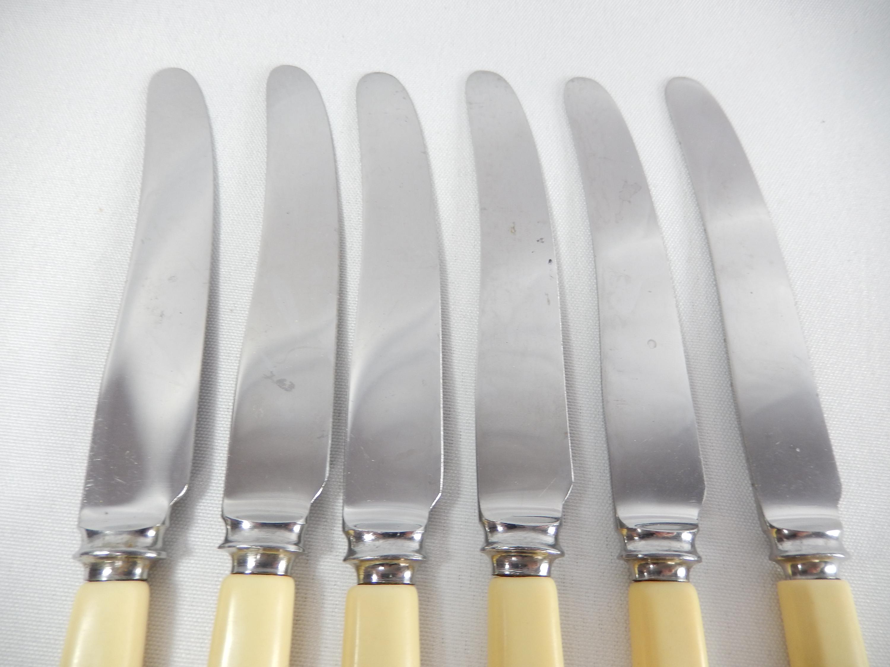 6 Vtg JAMES RYALS Sheffield England Firth Stainless Dessert