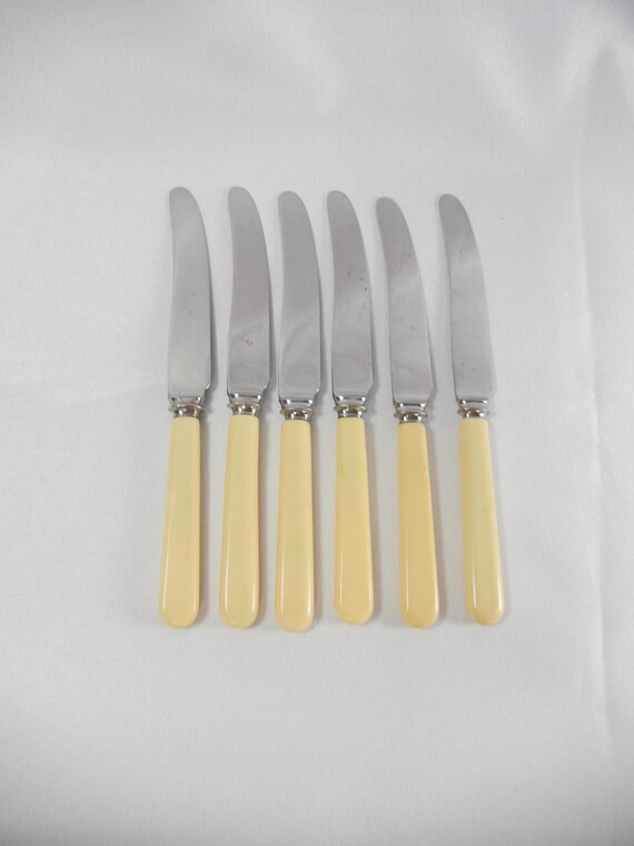 6 Vtg JAMES RYALS Sheffield England Firth Stainless Dessert