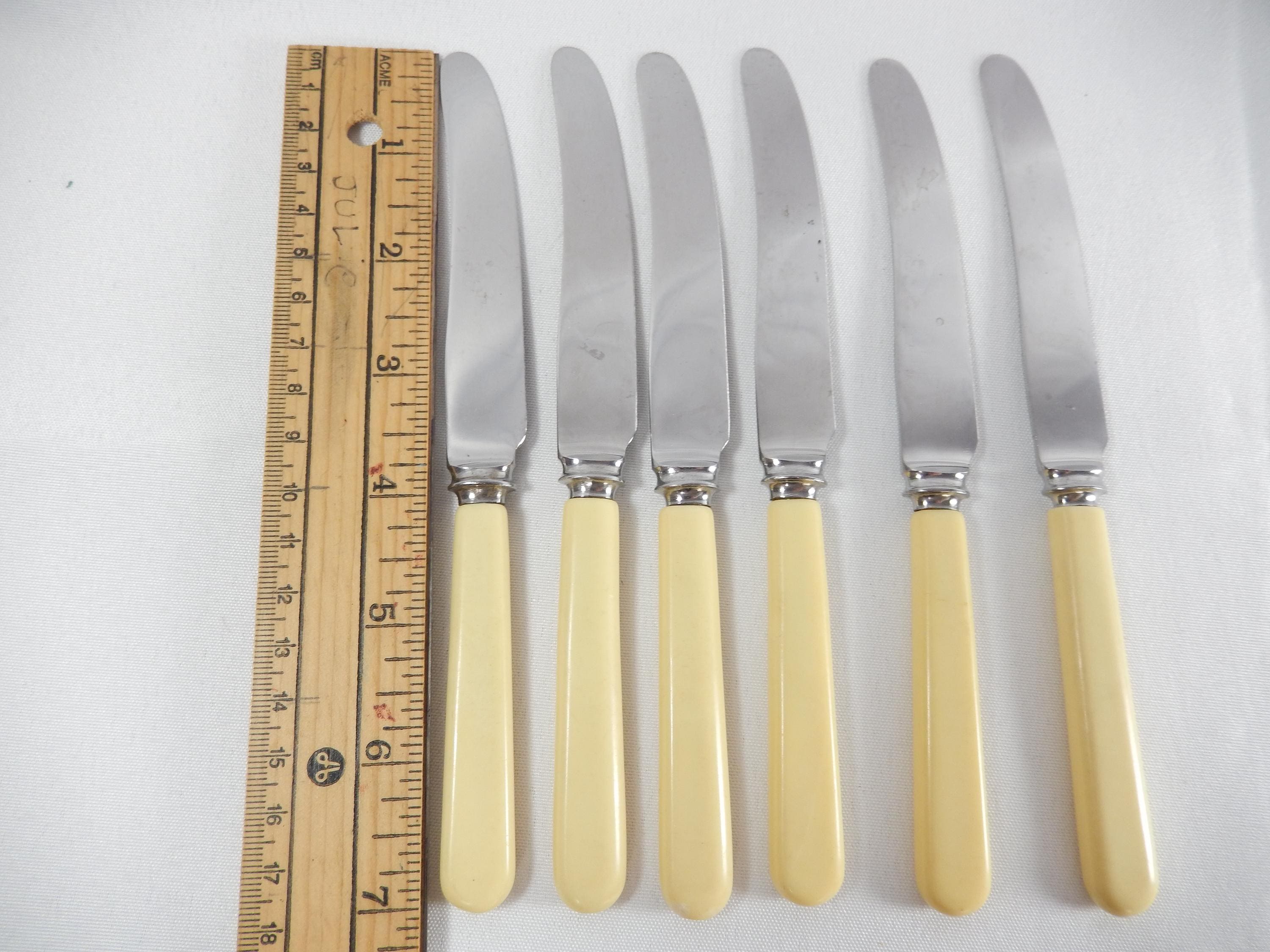 6 Vtg JAMES RYALS Sheffield England Firth Stainless Dessert