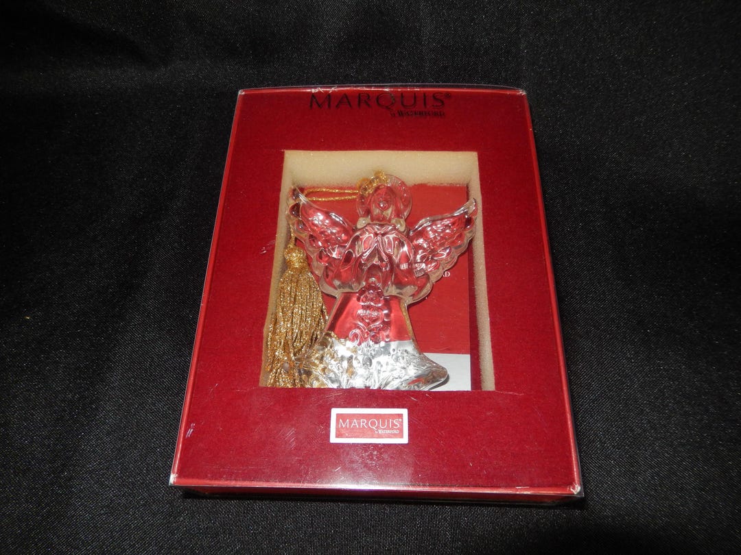 NIB MARQUIS by WATERFORD Crystal Glass Angel Christmas Tree Ornament in ...