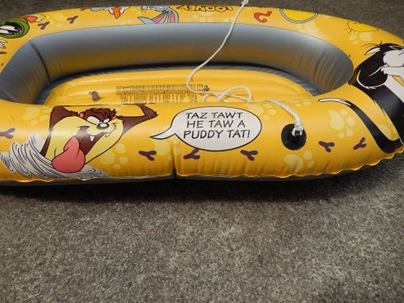 Very Rare - 1998 LOONEY TUNES Intex Wet Set Inflatable Boat / Raft ...