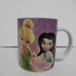 Rare DISNEY TINKERBELL Fairy Friends / Pixie Friends Coffee / Tea ENESCO Mug - Iridessa , Rosetta , Fawn ,  Tink , Silvermist - Vintage Cup