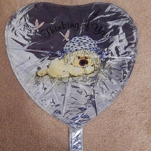 Vintage WOOFITS / WOOFIT Dog 18 Mylar / Helium BALLOON 1980's New / Unused Thinking of You Rare image 1