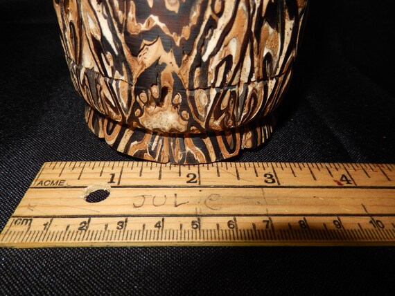 New Zealand PONGA WOOD VASE - Handmade From Mamaku Tree Fern - 5.5