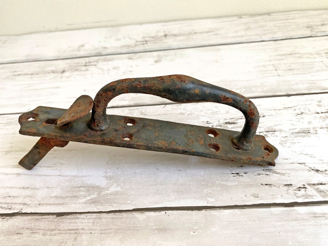 Antique Door Latch With Thumb Lever Etsy