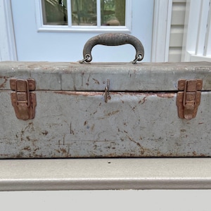 Vintage 1950s Toolbox with Padlock