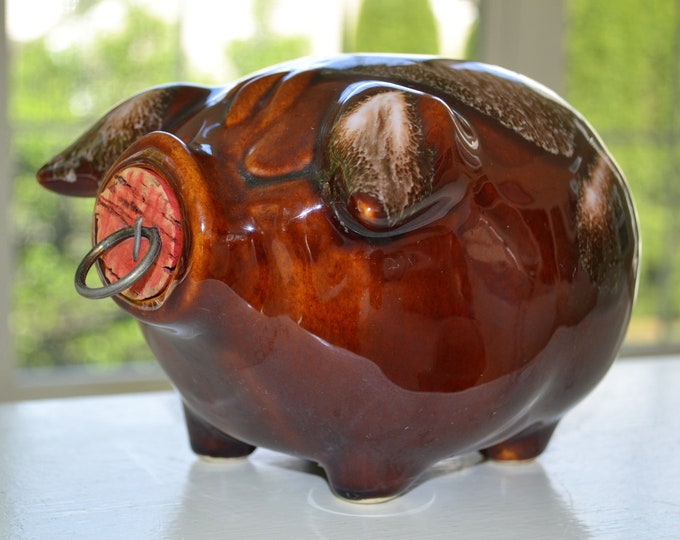 1957 Corky Pig Coin Bank by Hull Pottery Etsy