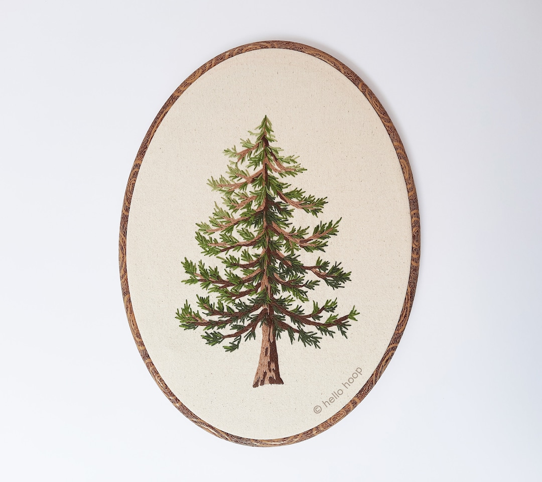 Pine Tree Hand Embroidery - Thread Painting Guided Pattern - PDF ...