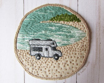 Patch hand embroidery pattern - Lake Life - Summer badge - PDF Instant download