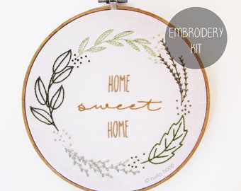 Embroidery Kit - Complete Home Sweet Home hand embroidery kit