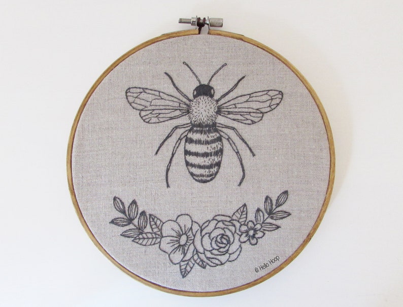 Honey bee hand embroidery pattern pdf instant download  etsy Honey bee hand embroidery pattern pdf instant download  etsy