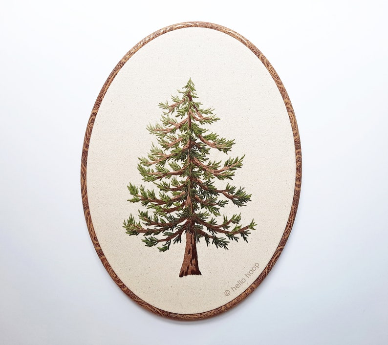 Pine Tree Christmas Tree Hand Embroidery Pattern - Thread Painting DIY ...